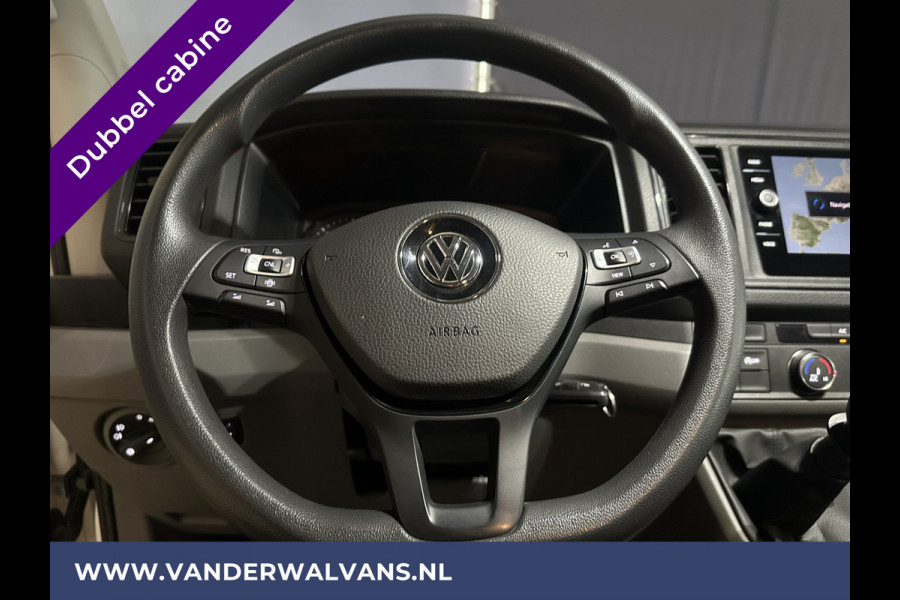 Volkswagen Crafter 2.0 TDI 140 pk Pick up Open laadbak Dubbele Cabine Euro6 Airco | 7-Zits | Navigatie | 2800kg Trekhaak Apple Carplay, Android Auto, Cruisecontrol, Chauffeursstoel