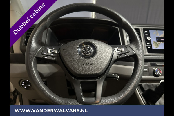 Volkswagen Crafter 2.0 TDI 140 pk Pick up Open laadbak Dubbele Cabine Euro6 Airco | 7-Zits | Navigatie | 2800kg Trekhaak Apple Carplay, Android Auto, Cruisecontrol, Chauffeursstoel