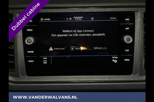Volkswagen Crafter 2.0 TDI 140 pk Pick up Open laadbak Dubbele Cabine Euro6 Airco | 7-Zits | Navigatie | 2800kg Trekhaak Apple Carplay, Android Auto, Cruisecontrol, Chauffeursstoel
