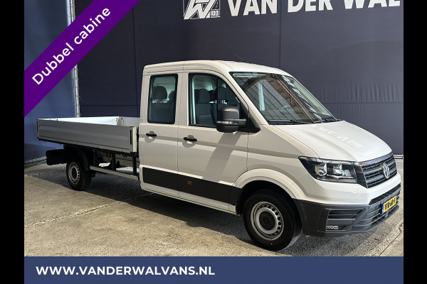 Volkswagen Crafter 2.0 TDI 140 pk Pick up Open laadbak Dubbele Cabine Euro6 Airco | 7-Zits | Navigatie | 2800kg Trekhaak Apple Carplay, Android Auto, Cruisecontrol, Chauffeursstoel