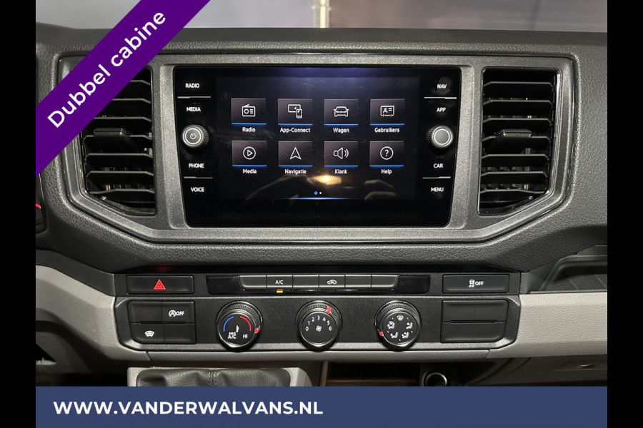 Volkswagen Crafter 2.0 TDI 140 pk Pick up Open laadbak Dubbele Cabine Euro6 Airco | 7-Zits | Navigatie | 2800kg Trekhaak Apple Carplay, Android Auto, Cruisecontrol, Chauffeursstoel