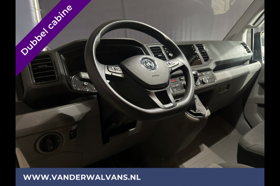 Volkswagen Crafter 2.0 TDI 140 pk Pick up Open laadbak Dubbele Cabine Euro6 Airco | 7-Zits | Navigatie | 2800kg Trekhaak Apple Carplay, Android Auto, Cruisecontrol, Chauffeursstoel