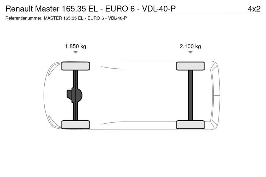 Renault Master 165.35 EL - EURO 6 - VDL-40-P