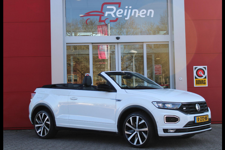 Volkswagen T-Roc Cabrio 1.5 TSI 150PK AUTOMAAT R-LINE | VIRTUAL COCKPIT | STOEL/STUUR VERWARMING | 19" LICHTMETALEN VELGEN | FULL LED KOPLAMPEN | DODEHOEK DETECTIE | ADAPTIVE CRUISE CONTROL | KEYLESS ENTRY/START | PARKEERSENSOREN VOOR EN ACHTER | ACHTERUITRIJ CAMERA | LEDEREN BEKLEDING | DAB+ RADIO | NAVIGATIE | APPLE CARPLAY/ANDROID AUTO |