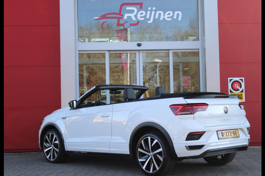 Volkswagen T-Roc Cabrio 1.5 TSI 150PK AUTOMAAT R-LINE | VIRTUAL COCKPIT | STOEL/STUUR VERWARMING | 19" LICHTMETALEN VELGEN | FULL LED KOPLAMPEN | DODEHOEK DETECTIE | ADAPTIVE CRUISE CONTROL | KEYLESS ENTRY/START | PARKEERSENSOREN VOOR EN ACHTER | ACHTERUITRIJ CAMERA | LEDEREN BEKLEDING | DAB+ RADIO | NAVIGATIE | APPLE CARPLAY/ANDROID AUTO |