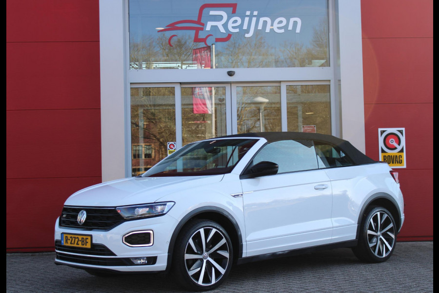 Volkswagen T-Roc Cabrio 1.5 TSI 150PK AUTOMAAT R-LINE | VIRTUAL COCKPIT | STOEL/STUUR VERWARMING | 19" LICHTMETALEN VELGEN | FULL LED KOPLAMPEN | DODEHOEK DETECTIE | ADAPTIVE CRUISE CONTROL | KEYLESS ENTRY/START | PARKEERSENSOREN VOOR EN ACHTER | ACHTERUITRIJ CAMERA | LEDEREN BEKLEDING | DAB+ RADIO | NAVIGATIE | APPLE CARPLAY/ANDROID AUTO |