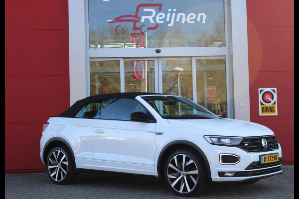 Volkswagen T-Roc Cabrio 1.5 TSI 150PK AUTOMAAT R-LINE | VIRTUAL COCKPIT | STOEL/STUUR VERWARMING | 19" LICHTMETALEN VELGEN | FULL LED KOPLAMPEN | DODEHOEK DETECTIE | ADAPTIVE CRUISE CONTROL | KEYLESS ENTRY/START | PARKEERSENSOREN VOOR EN ACHTER | ACHTERUITRIJ CAMERA | LEDEREN BEKLEDING | DAB+ RADIO | NAVIGATIE | APPLE CARPLAY/ANDROID AUTO |