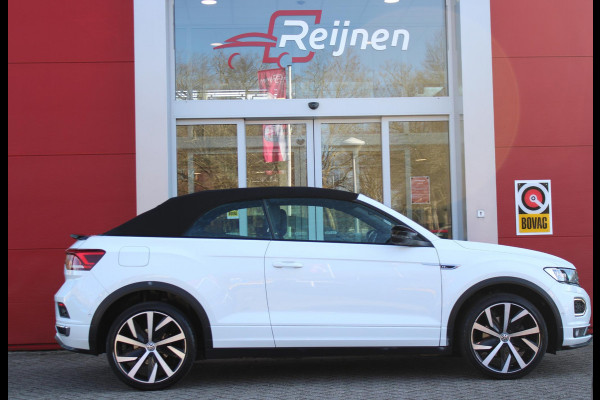Volkswagen T-Roc Cabrio 1.5 TSI 150PK AUTOMAAT R-LINE | VIRTUAL COCKPIT | STOEL/STUUR VERWARMING | 19" LICHTMETALEN VELGEN | FULL LED KOPLAMPEN | DODEHOEK DETECTIE | ADAPTIVE CRUISE CONTROL | KEYLESS ENTRY/START | PARKEERSENSOREN VOOR EN ACHTER | ACHTERUITRIJ CAMERA | LEDEREN BEKLEDING | DAB+ RADIO | NAVIGATIE | APPLE CARPLAY/ANDROID AUTO |