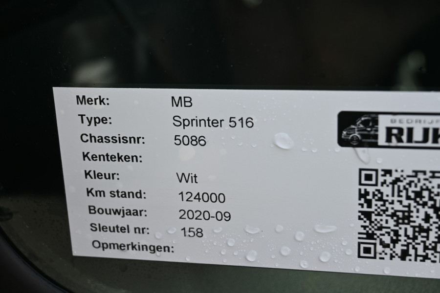 Mercedes-Benz Sprinter 516 CDI L2H2 2 Schuifdeuren, LED, MBUX met 360 graden Camera, Standkachel