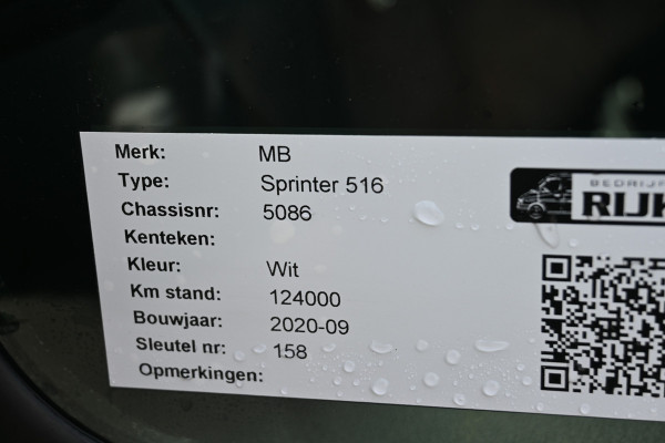 Mercedes-Benz Sprinter 516 CDI L2H2 2 Schuifdeuren, LED, MBUX met 360 graden Camera, Standkachel