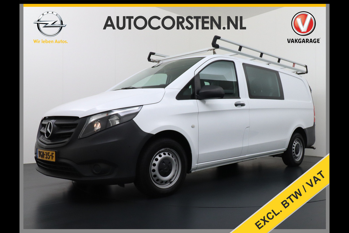 Mercedes-Benz Vito 114CDI AUT D.C Dubbele Cabine Lang 6-Pers. Airco Navi Camera Pdc Bluetooth Cruise Control Regen-Lichtsensor Pdc Betonplex Vloer Schuifdeur Imperiaal Bank voor Comfort 1e Eigenaar Euro 6 Mercedes-Benz Vito 114CDI AUT D.C Dubbele Cabine Lang 6-Pers. Airco Navi Camera Pdc Bluetooth Cruise Control Regen-Lichtsensor Pdc Betonplex Vloer Schuifdeur Imperiaal Bank voor Comfort 1e Eigenaar Euro 6