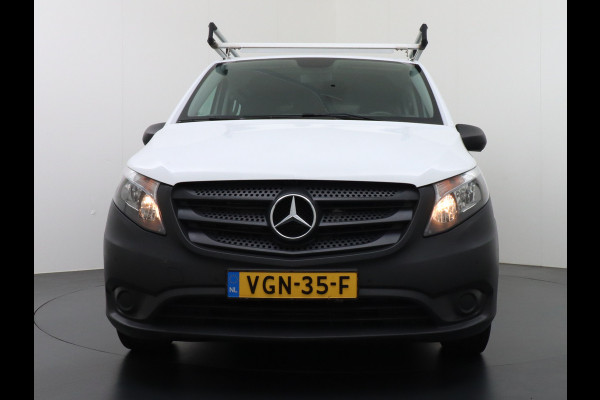 Mercedes-Benz Vito 114CDI AUT D.C Dubbele Cabine Lang 6-Pers. Airco Navi Camera Pdc Bluetooth Cruise Control Regen-Lichtsensor Pdc Betonplex Vloer Schuifdeur Imperiaal Bank voor Comfort 1e Eigenaar Euro 6