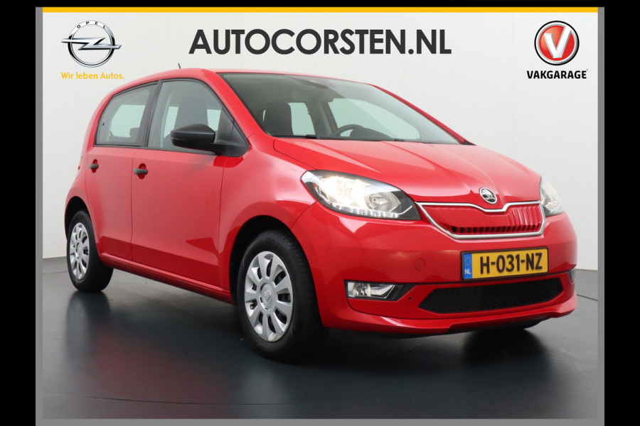 Škoda Citigo e-iV EV 36kWh Climate Control Bluetooth Verkeersborddetectie Led Esp Smartphone integratie Rijstrooksensor Verkeersbord detectie Ambition Grote Accu! Garantie op de accu tot 19-03-2028/160.000km. 1.235kg licht!