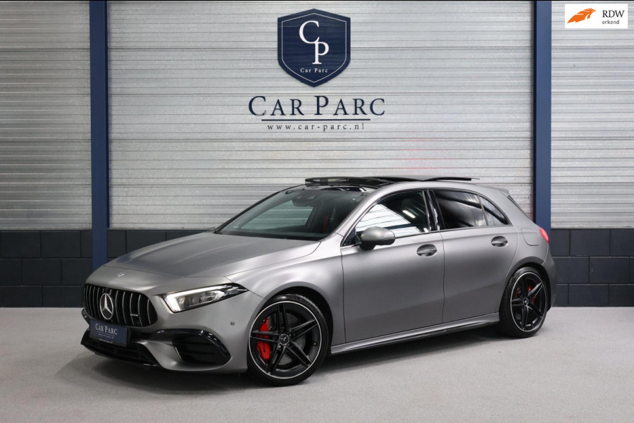 Mercedes-Benz A-Klasse AMG 45 S 4MATIC+ MATT/MULTIBEAM/VIRTUAL/SFEER/KUIP+LEER+S.VERWARMING+MEMORY/19"/ACC/ECC/12 MND GARANTIE!