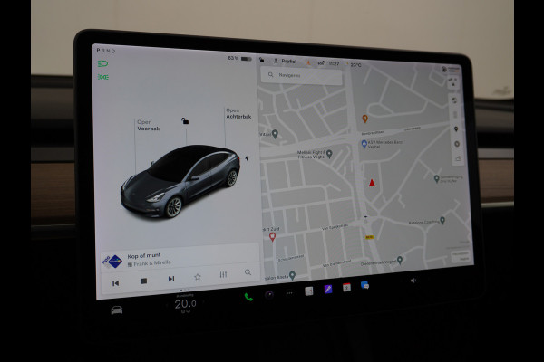 Tesla Model 3 RWD + 60kWh 325PK Facelift 19" Warmtepomp! Elek.Achterklep Lmv Draadloze laadpads  FSD-3 Computer  AutoPilot Leder PanoDak Adapt Ecc Navi LED Comfortstoelen ACC DAB Voorverwarmen interieur Keyless One-Pedal-Drive Origineel Nederlandse auto tot 11kw laden thuis! Garantie Accu tot 14-12-2029 max 160.000km 1584kg licht!