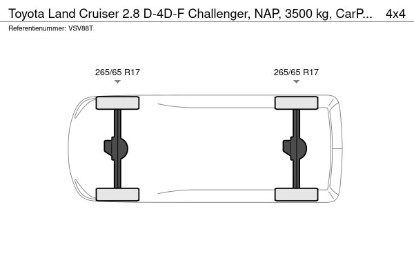 Toyota Land Cruiser 2.8 D-4D-F Challenger, NAP, 3500 kg, CarPlay, Trekhaak