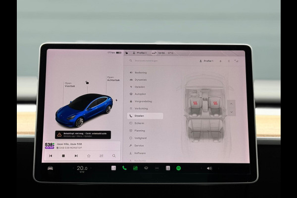 Tesla Model 3 Standard RWD Plus 60 kWh, 19 inch, 1e eigenaar, trekhaak,panoramadak, leder, nl auto met nationale auto pas