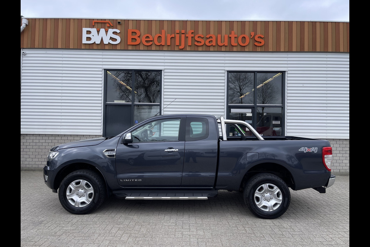 Ford Ranger 2.2 TDCi 160pk automaat 4x4 Limited Supercab / rijklaar € 22.950 ex btw / lease vanaf € 446 / airco / cruise / navi / leer / trekhaak 3500 kg ! Ford Ranger 2.2 TDCi 160pk automaat 4x4 Limited Supercab / rijklaar € 22.950 ex btw / lease vanaf € 446 / airco / cruise / navi / leer / trekhaak 3500 kg !