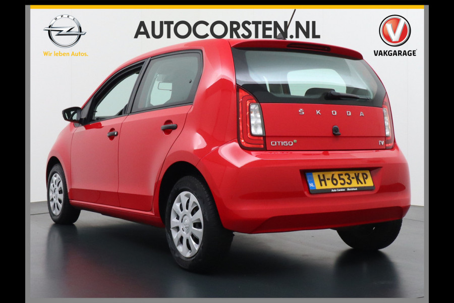 Škoda Citigo e-iV EV 36kWh Climate Control Cruise Control Bluetooth Verkeersborddetectie Led Esp Smartphone integratie Rijstrooksensor Verkeersbord detectie Ambition Grote Accu! Garantie op de accu tot 27-02-2028/160.000km. 1.235kg licht!