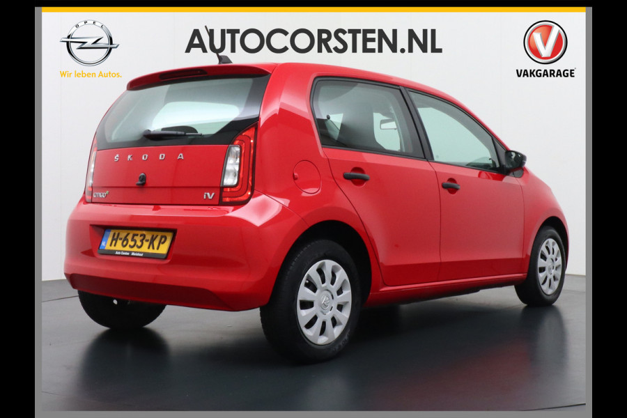 Škoda Citigo e-iV EV 36kWh Climate Control Cruise Control Bluetooth Verkeersborddetectie Led Esp Smartphone integratie Rijstrooksensor Verkeersbord detectie Ambition Grote Accu! Garantie op de accu tot 27-02-2028/160.000km. 1.235kg licht!