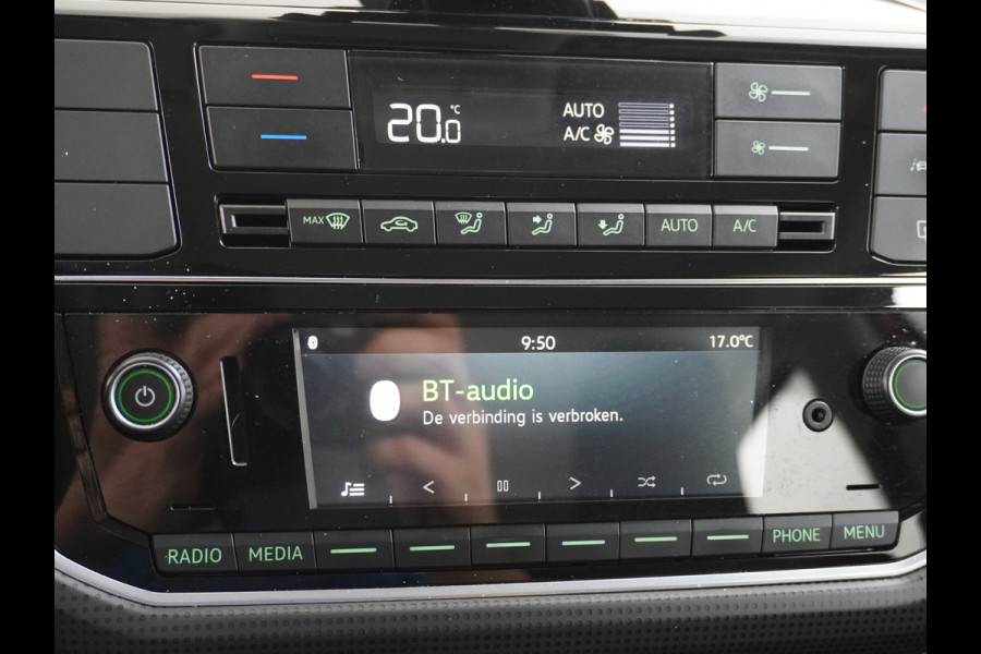 Škoda Citigo e-iV EV 36kWh Climate Control Cruise Control Bluetooth Verkeersborddetectie Led Esp Smartphone integratie Rijstrooksensor Verkeersbord detectie Ambition Grote Accu! Garantie op de accu tot 27-02-2028/160.000km. 1.235kg licht!