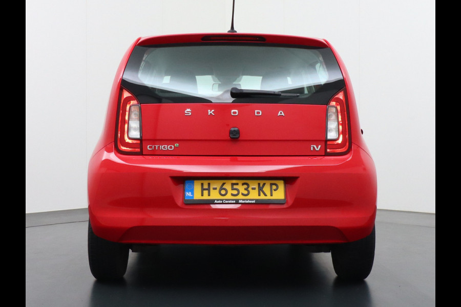 Škoda Citigo e-iV EV 36kWh Climate Control Cruise Control Bluetooth Verkeersborddetectie Led Esp Smartphone integratie Rijstrooksensor Verkeersbord detectie Ambition Grote Accu! Garantie op de accu tot 27-02-2028/160.000km. 1.235kg licht!
