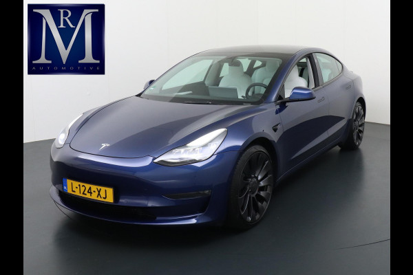 Tesla Model 3 Performance AWD 75 kWh ORIG. NL. NAP KM. | WIT LEDER | AUTOPILOT