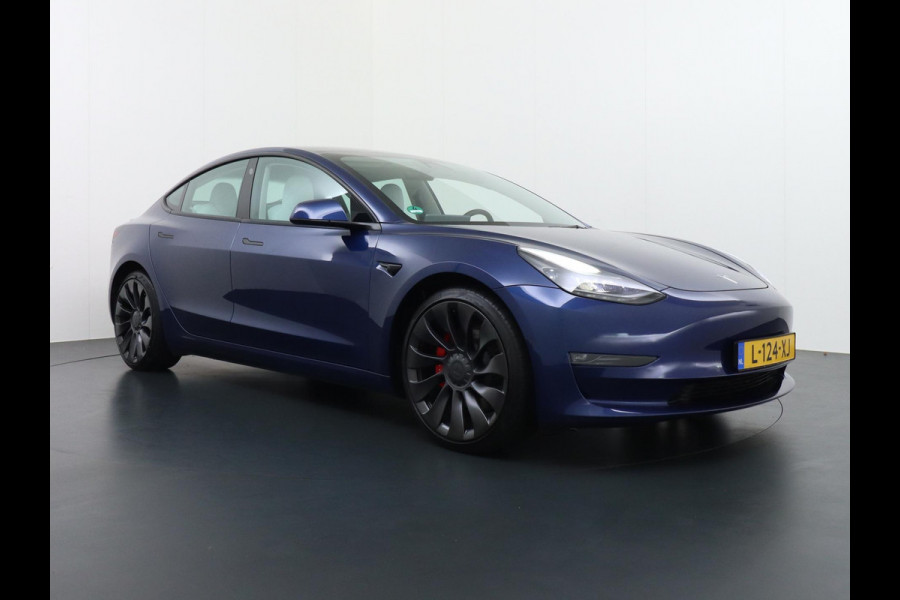 Tesla Model 3 Performance AWD 75 kWh ORIG. NL. NAP KM. | WIT LEDER | AUTOPILOT