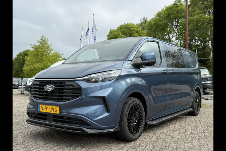 Ford Transit Custom 300 2.0 TDCI L2H1 Limited DC | SCI | 136pk | Dubbele Cabine | Chrome Blue | Trekhaak | Dubbele Schuifdeur | Bijrijdersstoel | Sidesteps | Bumperpakket | Zwarte velgen  | Stoelverwarming | Camera