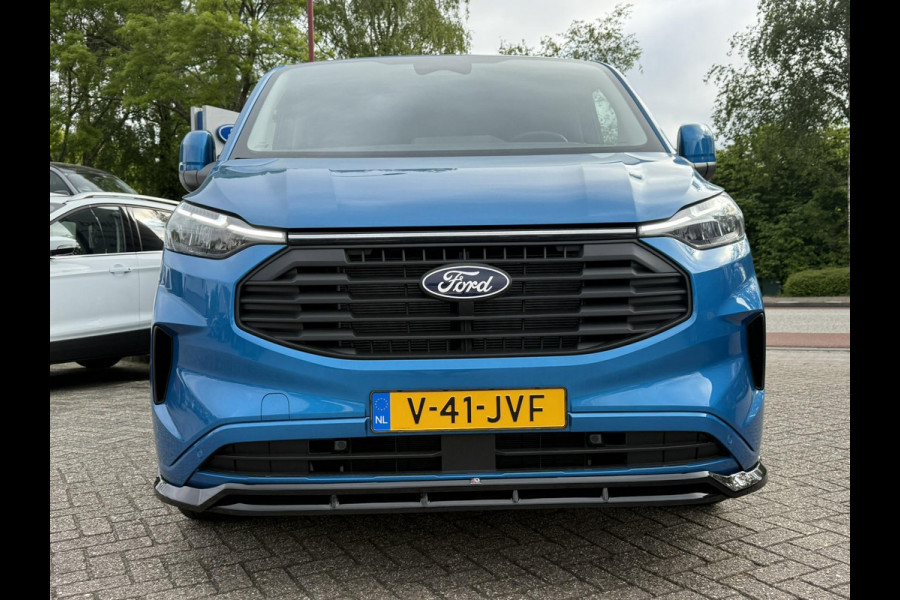 Ford Transit Custom 300 2.0 TDCI L2H1 Limited DC 136pk | SCI | Dubbele Cabine | Digital Aqua Blue | Trekhaak | Dubbele Schuifdeur | Bijrijdersstoel | Sidesteps | Bumperpakket | Zwarte velgen  | Stoelverwarming | Camera