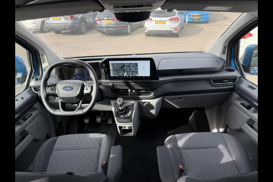 Ford Transit Custom 300 2.0 TDCI L2H1 Limited DC 136pk | SCI | Dubbele Cabine | Digital Aqua Blue | Trekhaak | Dubbele Schuifdeur | Bijrijdersstoel | Sidesteps | Bumperpakket | Zwarte velgen  | Stoelverwarming | Camera