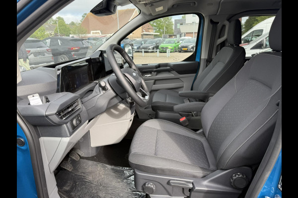 Ford Transit Custom 300 2.0 TDCI L2H1 Limited DC 136pk | SCI | Dubbele Cabine | Digital Aqua Blue | Trekhaak | Dubbele Schuifdeur | Bijrijdersstoel | Sidesteps | Bumperpakket | Zwarte velgen  | Stoelverwarming | Camera