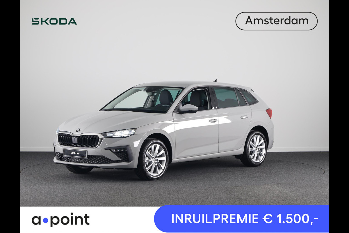 Škoda SCALA Selection 1.0 TSI 115 pk 6 versn. Hand | 17 inch | Apple Carplay | Climate Control | Cruise Control | Emotion pakket | Private lease deze auto al vanaf 590,- euro Škoda SCALA Selection 1.0 TSI 115 pk 6 versn. Hand | 17 inch | Apple Carplay | Climate Control | Cruise Control | Emotion pakket | Private lease deze auto al vanaf 590,- euro