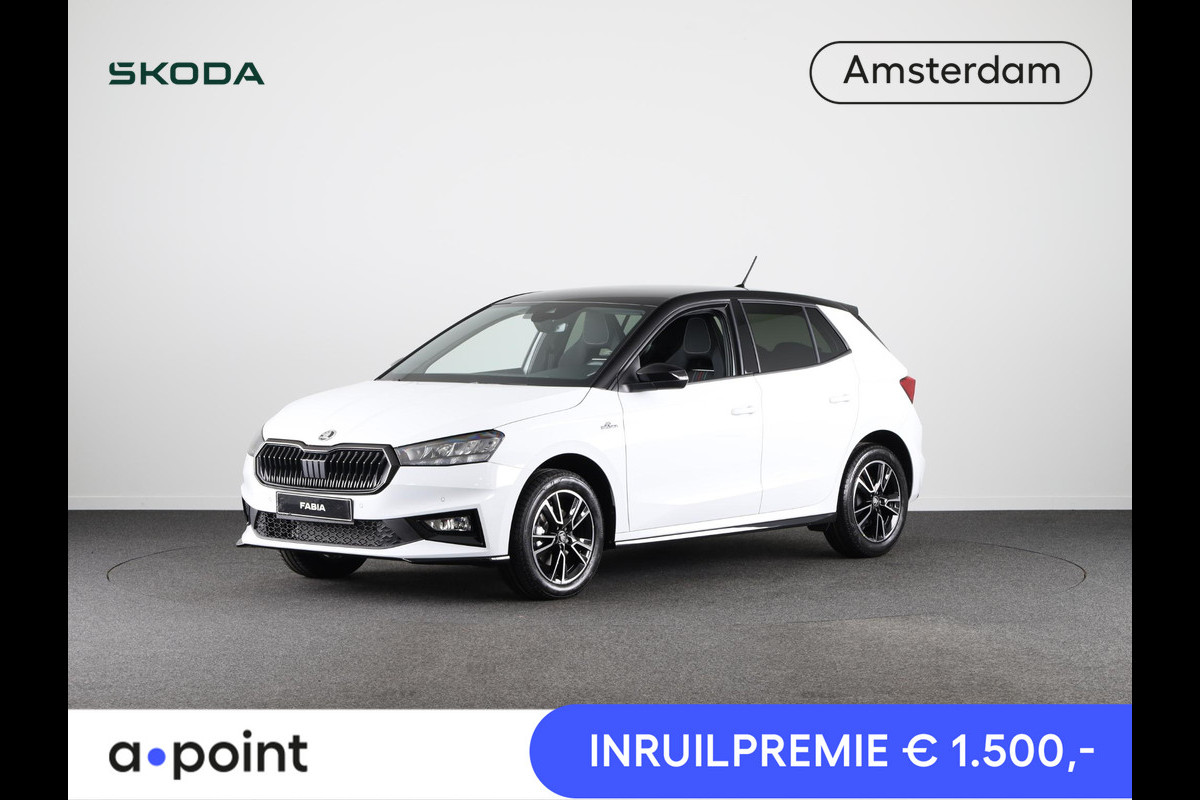 Škoda Fabia Monte Carlo 1.0 TSI 115 pk 7 versn. DSG | Adaptive Cruise Control | Dode hoek sensoren | Verwarmbare voorstoelen | Camera Škoda Fabia Monte Carlo 1.0 TSI 115 pk 7 versn. DSG | Adaptive Cruise Control | Dode hoek sensoren | Verwarmbare voorstoelen | Camera