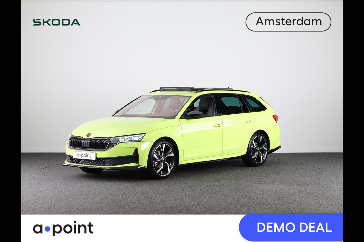 Škoda Octavia Combi 1.5 TSI MHEV Sportline Business Led Matrix | 19 inch | Black pakket | Panoramadak | Elek. stoel | Stoelverwarming voor + achter | Travel Assist | Adaptive Cruise Škoda Octavia Combi 1.5 TSI MHEV Sportline Business Led Matrix | 19 inch | Black pakket | Panoramadak | Elek. stoel | Stoelverwarming voor + achter | Travel Assist | Adaptive Cruise