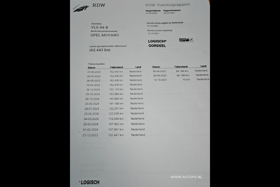 Opel Movano 2.3 Turbo L3H2 Euro 6 , 150 pk , 1e eig. laadverm. 1460 , nette LANGE bus