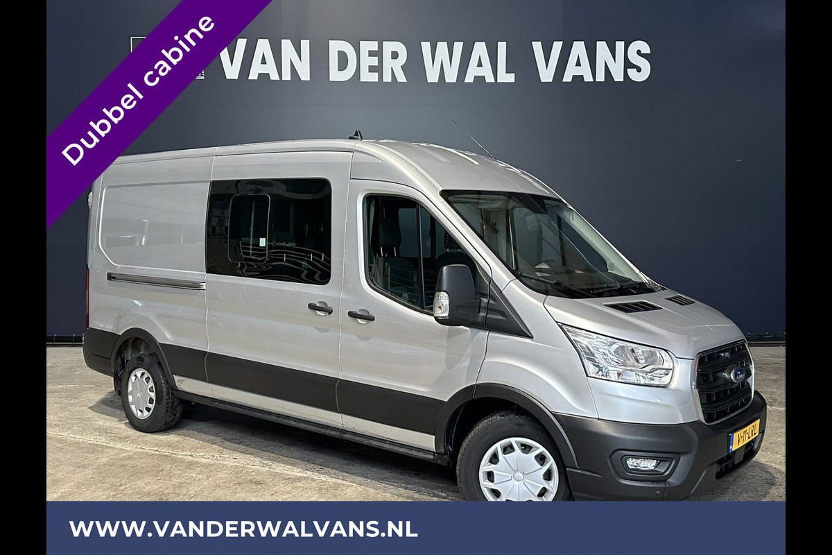 Ford Transit 2.0 TDCI 131pk L3H2 Dubbele Cabine Euro6 Airco | 6-Zits | LED | 2500kg Trekhaak | Cruisecontrol Verwarmde voorruit, Parkeersensoren Ford Transit 2.0 TDCI 131pk L3H2 Dubbele Cabine Euro6 Airco | 6-Zits | LED | 2500kg Trekhaak | Cruisecontrol Verwarmde voorruit, Parkeersensoren
