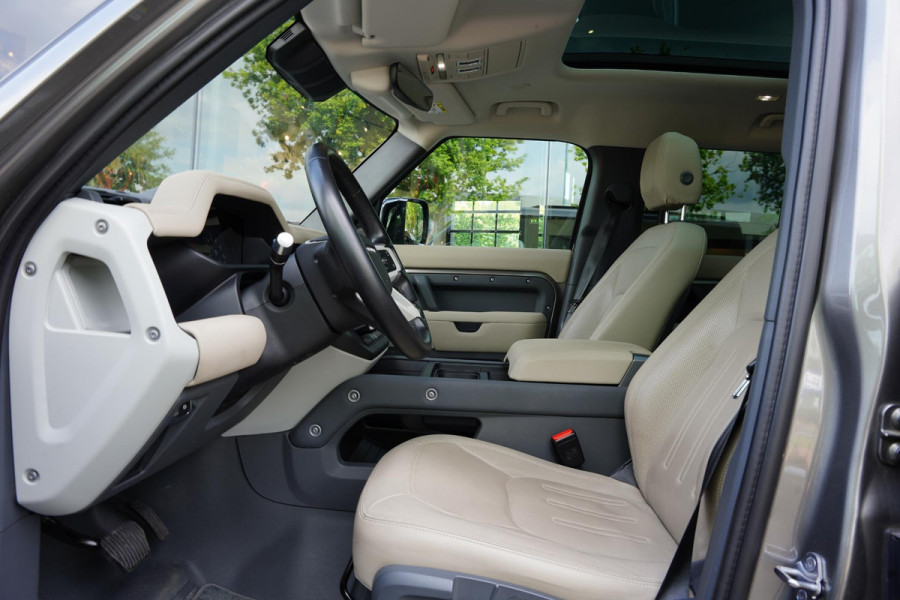 Land Rover Defender P 400 E Hybride BTW Leder Ivory Panorama Dak