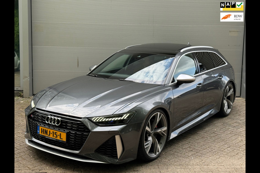 Audi A6 Avant RS6 TFSI quattro l Pano l Carbon l Luchtvering l Exclusive Leder l B&O l Camera l Matrix l 22" velgen l