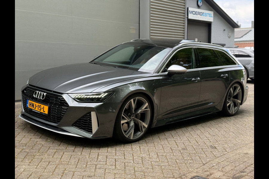 Audi A6 Avant RS6 TFSI quattro l Pano l Carbon l Luchtvering l Exclusive Leder l B&O l Camera l Matrix l 22" velgen l