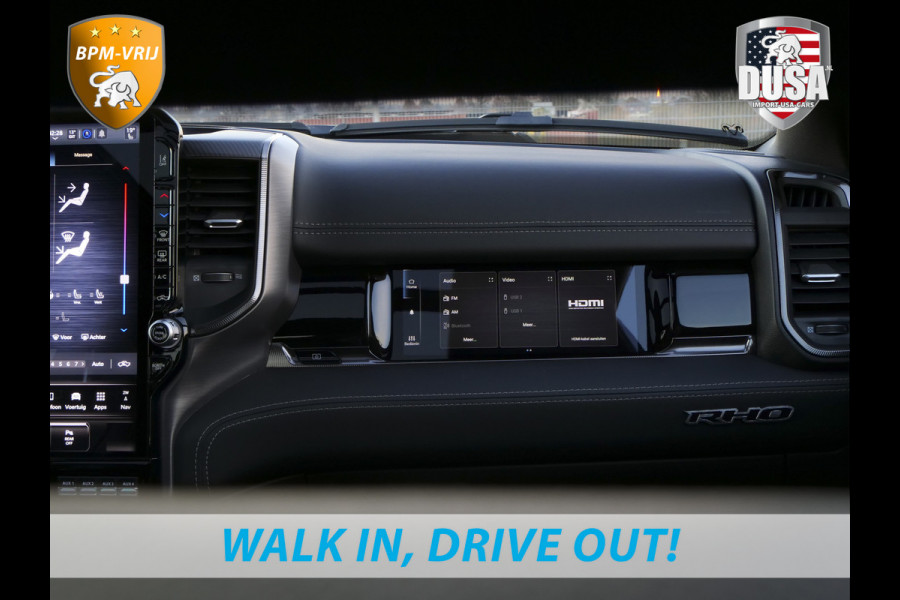 Dodge Ram | RHO | 3.0L Twin-Turbo I6 | 4x4 | Crew Cab TWIN-TURBO HIGH OUTPUT | Panoramadak | 14,4-inch Touchscreen | Passenger Display | Getoonde accessoires zijn verkrijgbaar tegen meerprijs