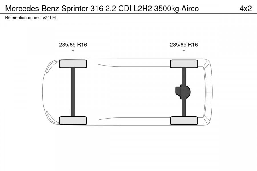 Mercedes-Benz Sprinter 316 2.2 CDI L2H2 3500kg Airco