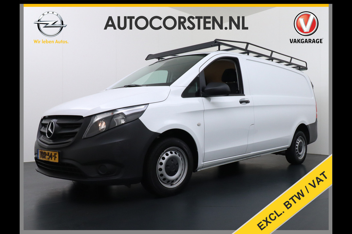 Mercedes-Benz Vito 111CDI 115pk Lang L2H1 3-zits Imperiaal Airco Licht-/regensensor Bluetooth Elek.ramen Zijwind assistent Betonplexvloer Wandkasten Achterdeuren Functional 2.000kg trekvermogen! 1e Eigenaar Euro 6 Origineel Nederlands geleverd. Mercedes-Benz Vito 111CDI 115pk Lang L2H1 3-zits Imperiaal Airco Licht-/regensensor Bluetooth Elek.ramen Zijwind assistent Betonplexvloer Wandkasten Achterdeuren Functional 2.000kg trekvermogen! 1e Eigenaar Euro 6 Origineel Nederlands geleverd.