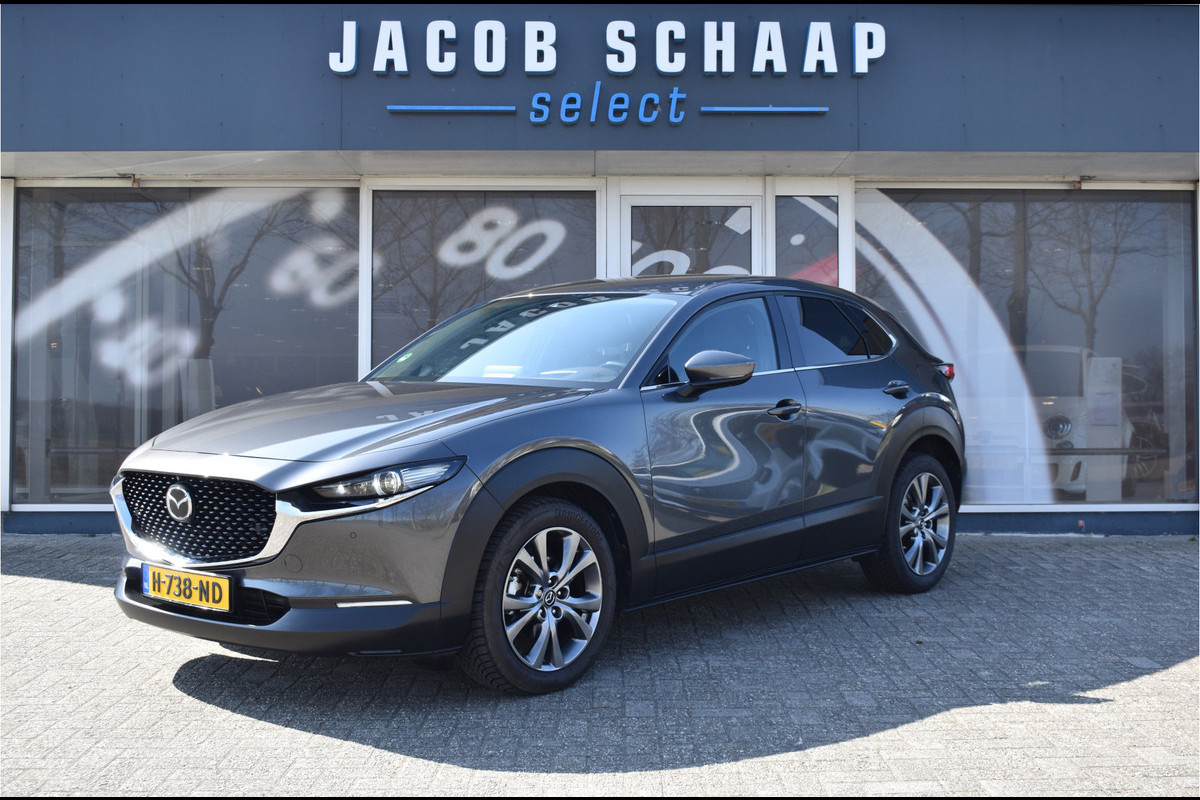 Mazda CX-30 2.0 e-SkyActiv-X M Hybrid Luxury Automaat / Leder / Head Up / Adap. Cruise / 18" LM / Carplay Mazda CX-30 2.0 e-SkyActiv-X M Hybrid Luxury Automaat / Leder / Head Up / Adap. Cruise / 18" LM / Carplay