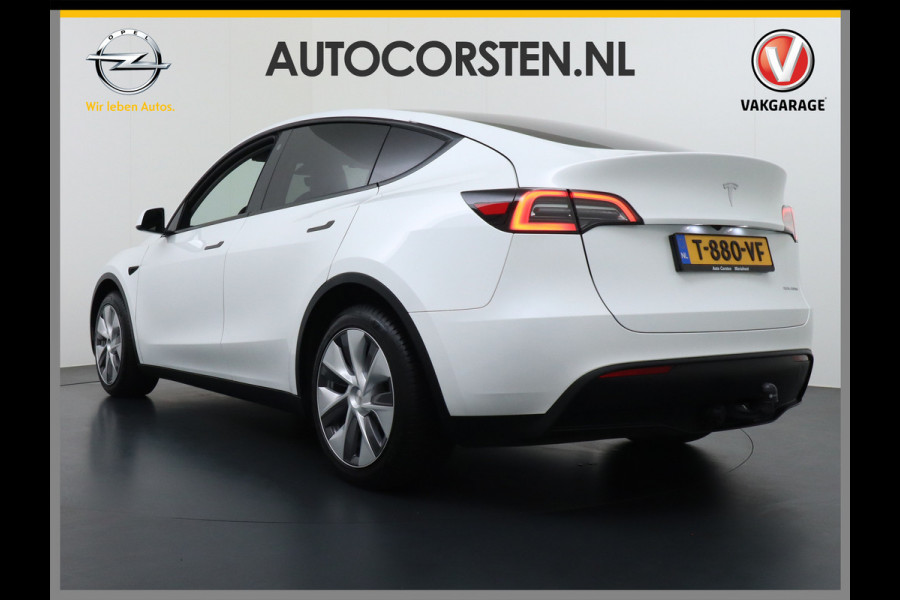Tesla Model Y 514PK Long Range AWD Trekhaak 75kWh Warmtepomp Full-Self-Driving Computer 3 Leder  19" GSM-Sleutel Stoelverw.- V+A+Stuur+Voorrui Keyless PDC-a+v Elek.Achterklep Lmv Led Standkachel 4WD LR 1e Eigenaar, origineel Nederlands Geleverd, Trekvermogen-1600KG Accu-Garantie t/m sept-2031