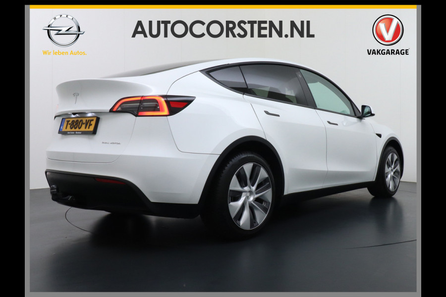 Tesla Model Y 514PK Long Range AWD Trekhaak 75kWh Warmtepomp Full-Self-Driving Computer 3 Leder  19" GSM-Sleutel Stoelverw.- V+A+Stuur+Voorrui Keyless PDC-a+v Elek.Achterklep Lmv Led Standkachel 4WD LR 1e Eigenaar, origineel Nederlands Geleverd, Trekvermogen-1600KG Accu-Garantie t/m sept-2031