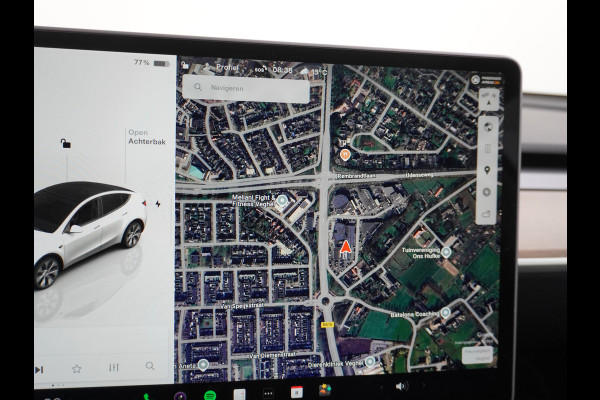 Tesla Model Y 514PK Long Range AWD Trekhaak 75kWh Warmtepomp Full-Self-Driving Computer 3 Leder  19" GSM-Sleutel Stoelverw.- V+A+Stuur+Voorrui Keyless PDC-a+v Elek.Achterklep Lmv Led Standkachel 4WD LR 1e Eigenaar, origineel Nederlands Geleverd, Trekvermogen-1600KG Accu-Garantie t/m sept-2031