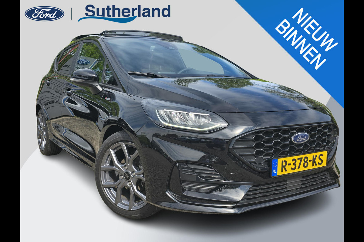 Ford Fiesta 1.0 EcoBoost Hybrid ST-Line X 125pk Trekhaak | Panorama dak / Open dak | Winterpack | Apple Carplay | Achteruitrijcamera Ford Fiesta 1.0 EcoBoost Hybrid ST-Line X 125pk Trekhaak | Panorama dak / Open dak | Winterpack | Apple Carplay | Achteruitrijcamera