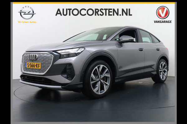 Audi Q4 Sportback e-tron 40 204pk 77kWh Adap.Cruise Sport-St. 20" Apple Carplay Android Camera Navi Matrix Led Elek.Achterklep Trekhaak Ecc Stoelverwarmi Audi sound system Assistentiepakketten-Parking/Tour/Plus 1e Eigenaar Origineel Nederlandse Auto 1.000kg trekvermogen € 63.000nieuw