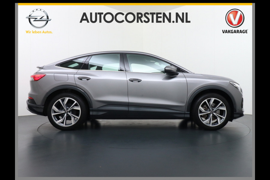 Audi Q4 Sportback e-tron 40 204pk 77kWh Adap.Cruise Sport-St. 20" Apple Carplay Android Camera Navi Matrix Led Elek.Achterklep Trekhaak Ecc Stoelverwarmi Audi sound system Assistentiepakketten-Parking/Tour/Plus 1e Eigenaar Origineel Nederlandse Auto 1.000kg trekvermogen € 63.000nieuw